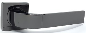 Ручка дверная KEDR R08-170 BLACK BN (чёрный глянцевый)